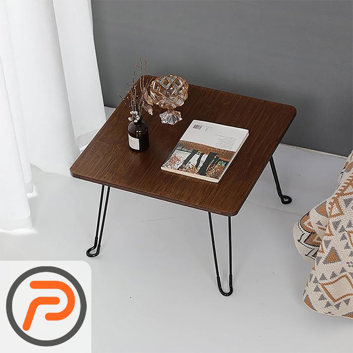 میز تحریر پایه تاشو 60×60 گردویی