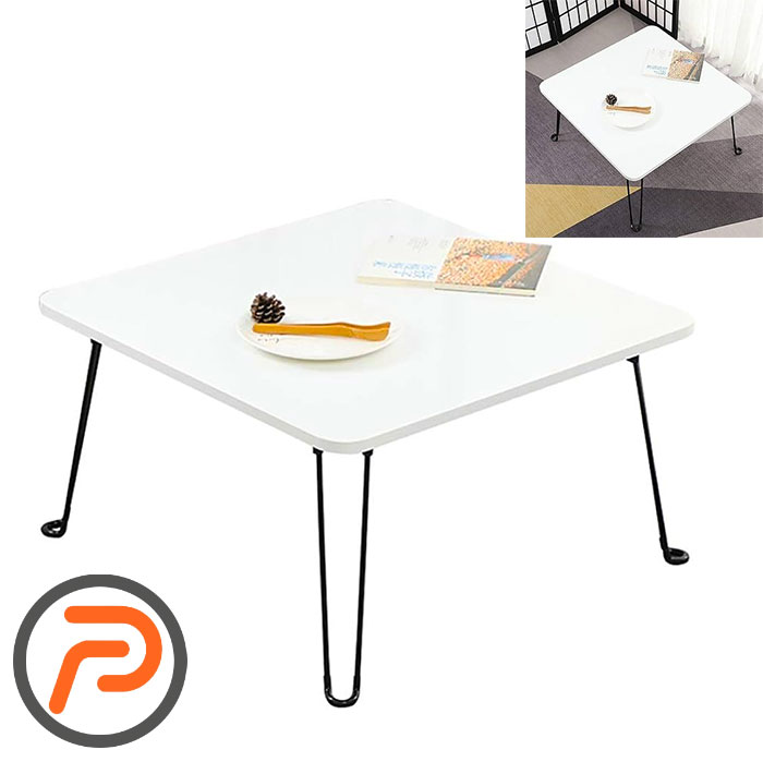 میز تحریر پایه تاشو 60×60 سفید