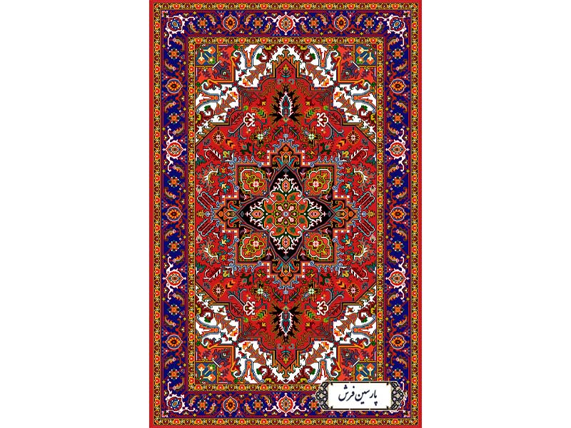 نخ و نقشه قالیچه زیرپایی طرح هریس - کد NZ2889