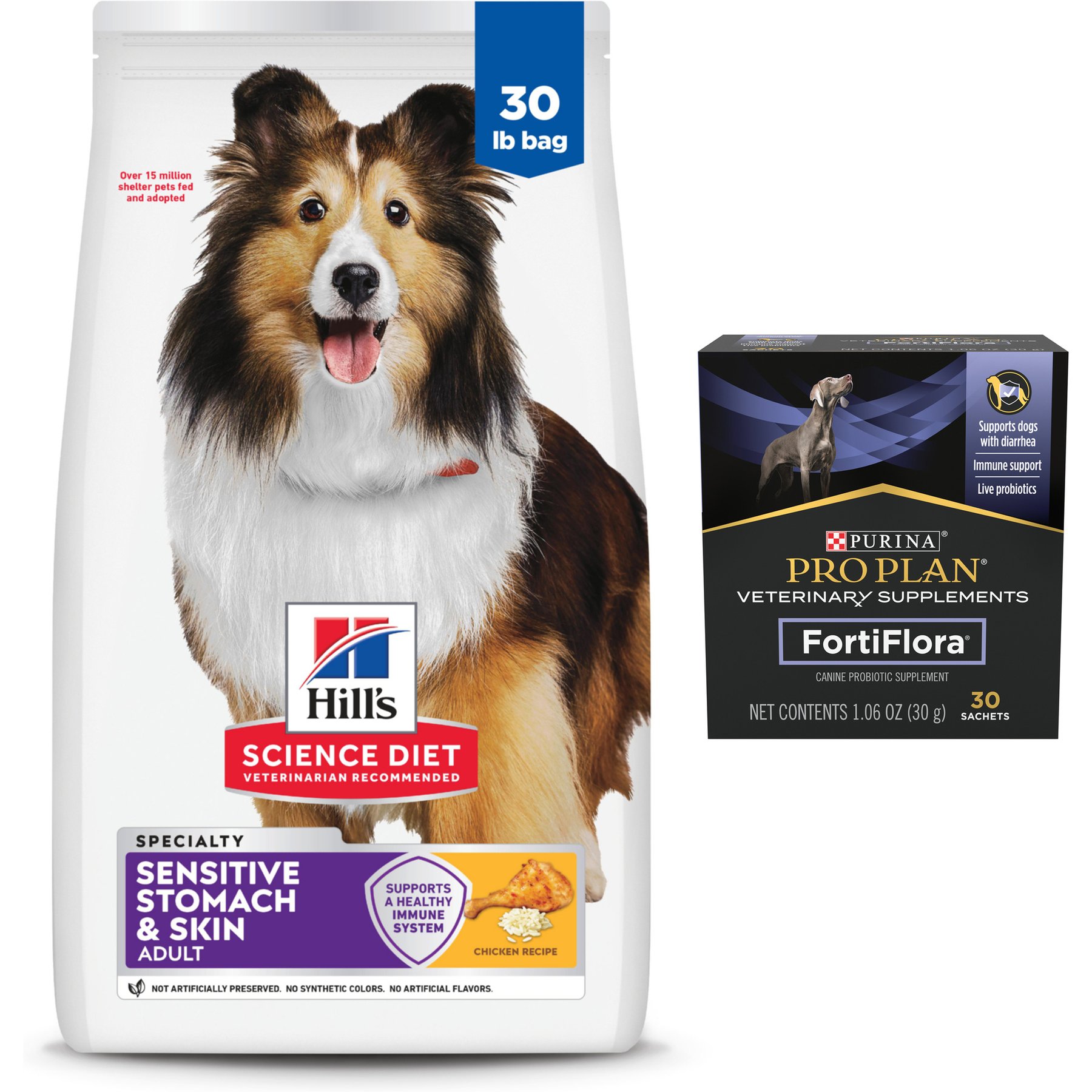 پک غذای سگ پورینا پرو پلن سگ بالغ فورت فلورا مرغ ۳۰ عدد | Purina Pro Plan FortiFlora Chicken 30ct