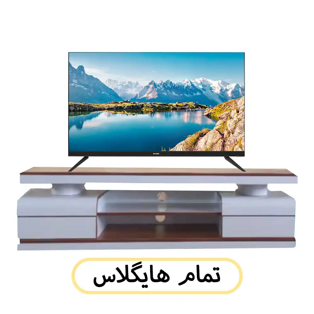 میز تلویزیون طرح چوب تمام ام دی اف کد 157