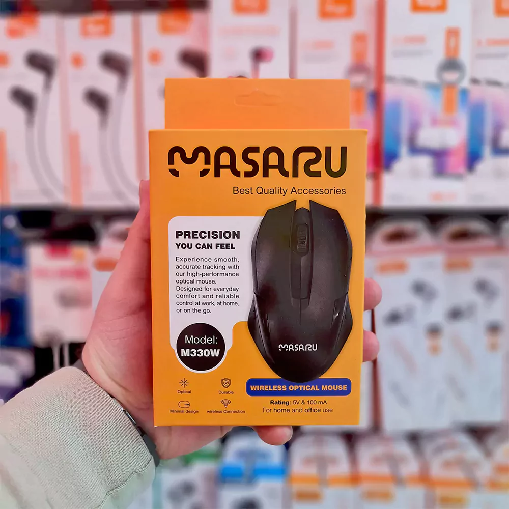 موس بیسیم MASARU مدل M330W دانگل USB – Plug & Play