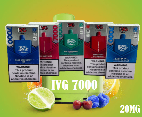 پاد یکبار مصرف نیکوتین 20 میلی گرم (تعداد پاف 7000) آی‌ وی‌ جی