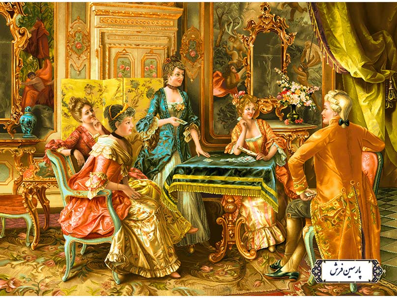 نخ و نقشه تابلو فرش طرح پاسور باز - کد NF2265