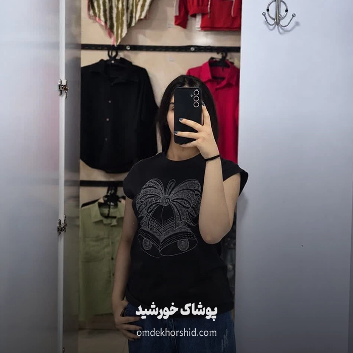 تیشرت مشکی تمام نگینی