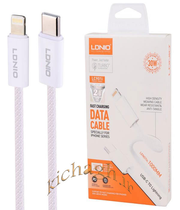 کابل  Ldnio LC901i Type-C To Lighting PD 30W 1m