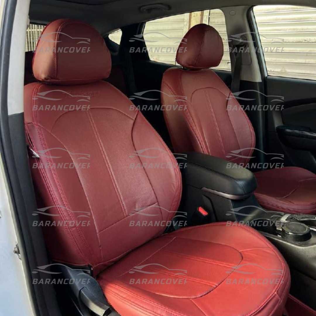 روکش صندلی هیوندای توسان ix35 تمام چرم رنگ زرشکی
