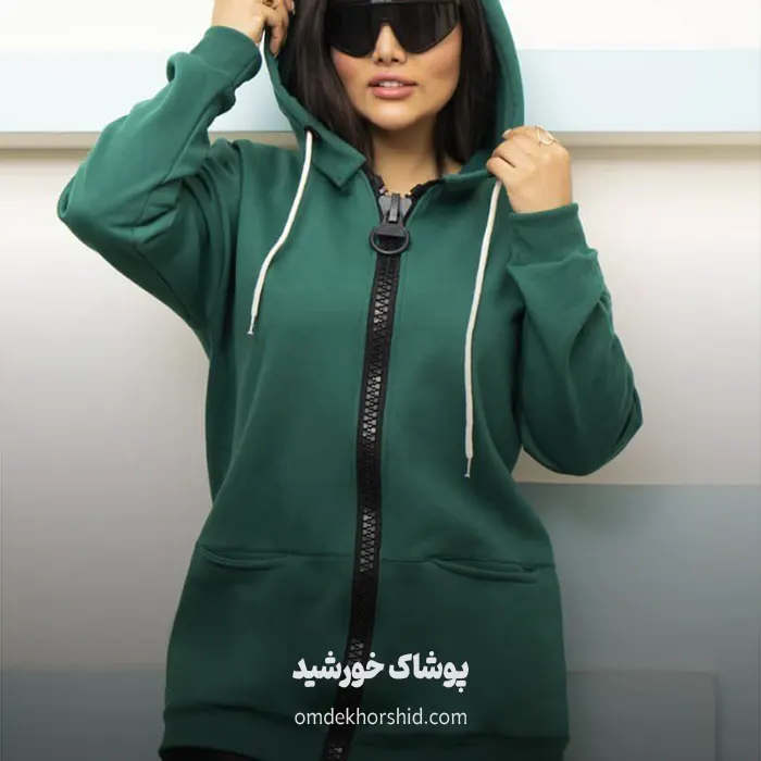 هودی کلاه دار  جلو زیپ