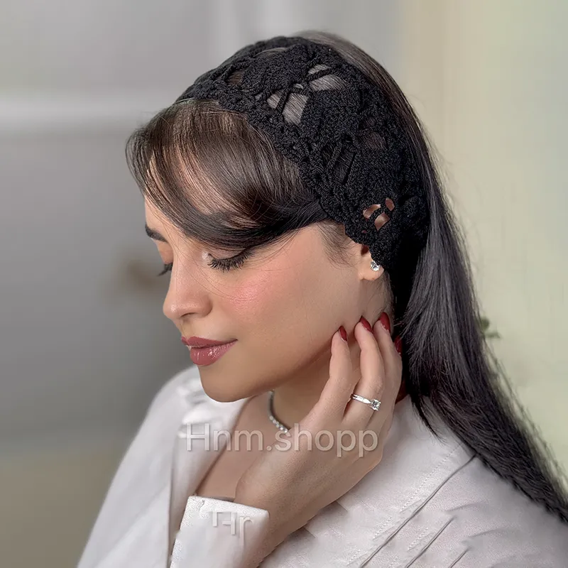 هدپیس قلاببافی شیلا - مشکی