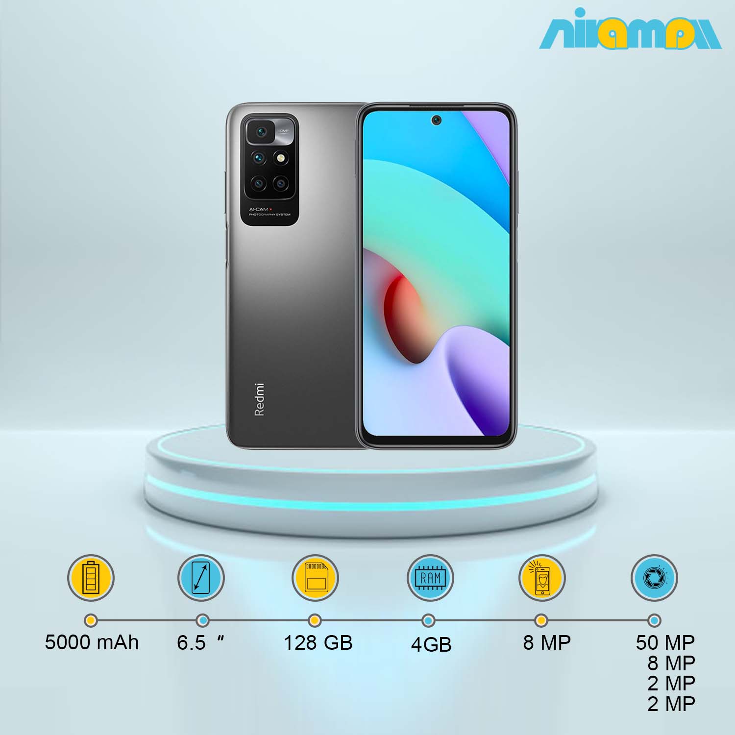 گوشی موبایل شیائومی مدل (Redmi 10(2022 دو سیم کارت ظرفیت 128 گیگابایت و رم4 گیگابایت