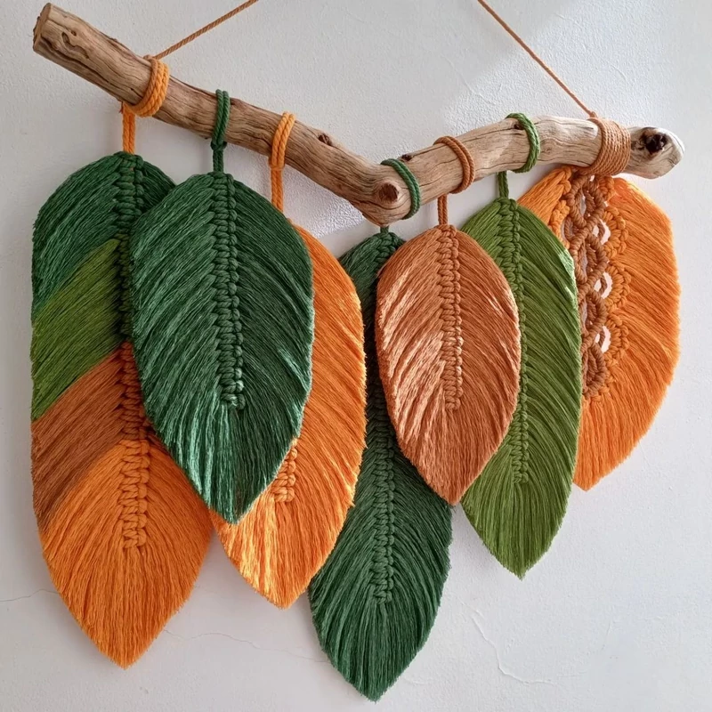 دیوارکوب برگ مکرومه مدل یاسمن
