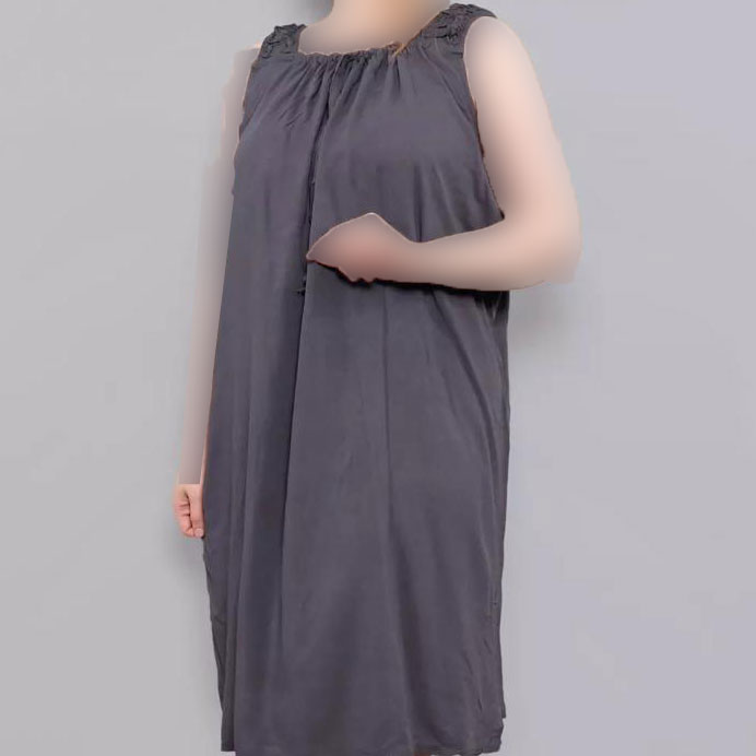 سارافون راحتی خانگی کوتاه ساده - طوسی