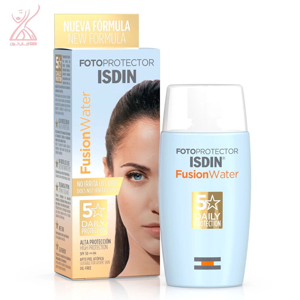 ضد آفتاب بی رنگ ایزدین مدل فیوژن واتر isdin fusion water