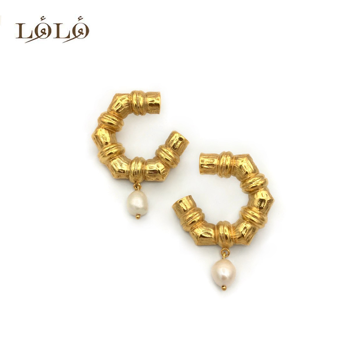 گوشواره بامبو و مروارید