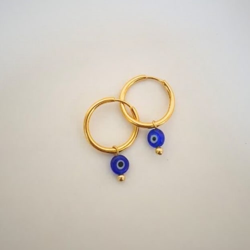 گوشواره طلا حلقه ای چشم نظر