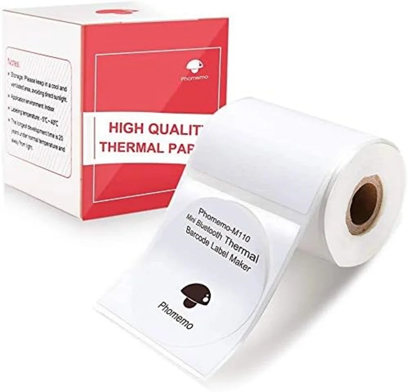 رول پرینتر لیبل زن حرارتی Phomemo سایز 50×50 ROUND LABLE XY5050-140