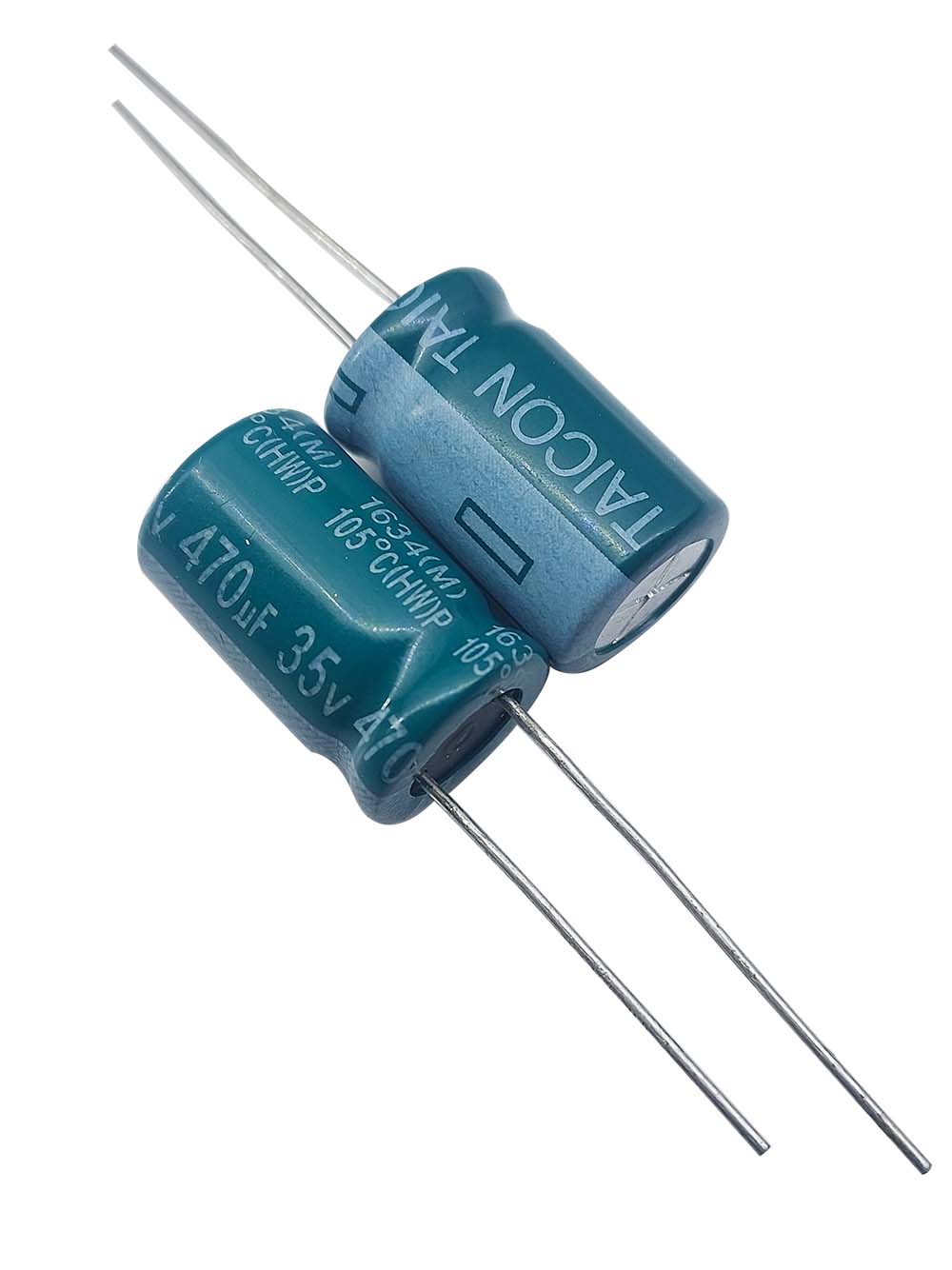 خازن الکترولیتی 35V / 470UF | TAICON (HW) 10mmx16mm