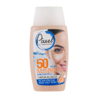 ضد آفتاب رنگی پوست چرب +SPF50 بژ طبیعی پیکسل 50میل