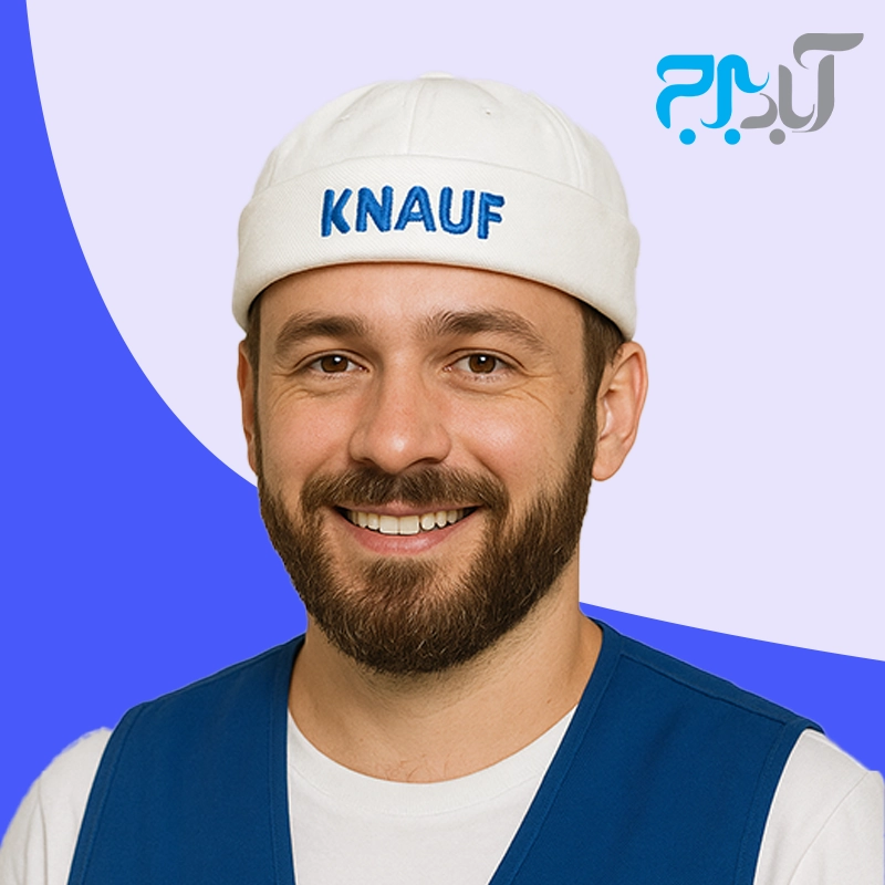 کلاه لئون با گلدوزی KNAUF - رنگ سفید