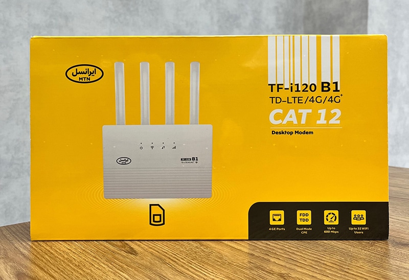 مودم رومیزی 4.5G/TD-LTE ایرانسل مدل TF-i120 B1