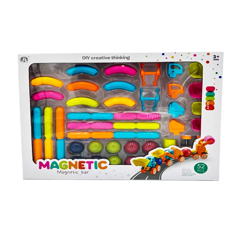 ساختنی مگنتی ۵۲ تکه مدل Magnetic Bar | لگو مغناطیسی