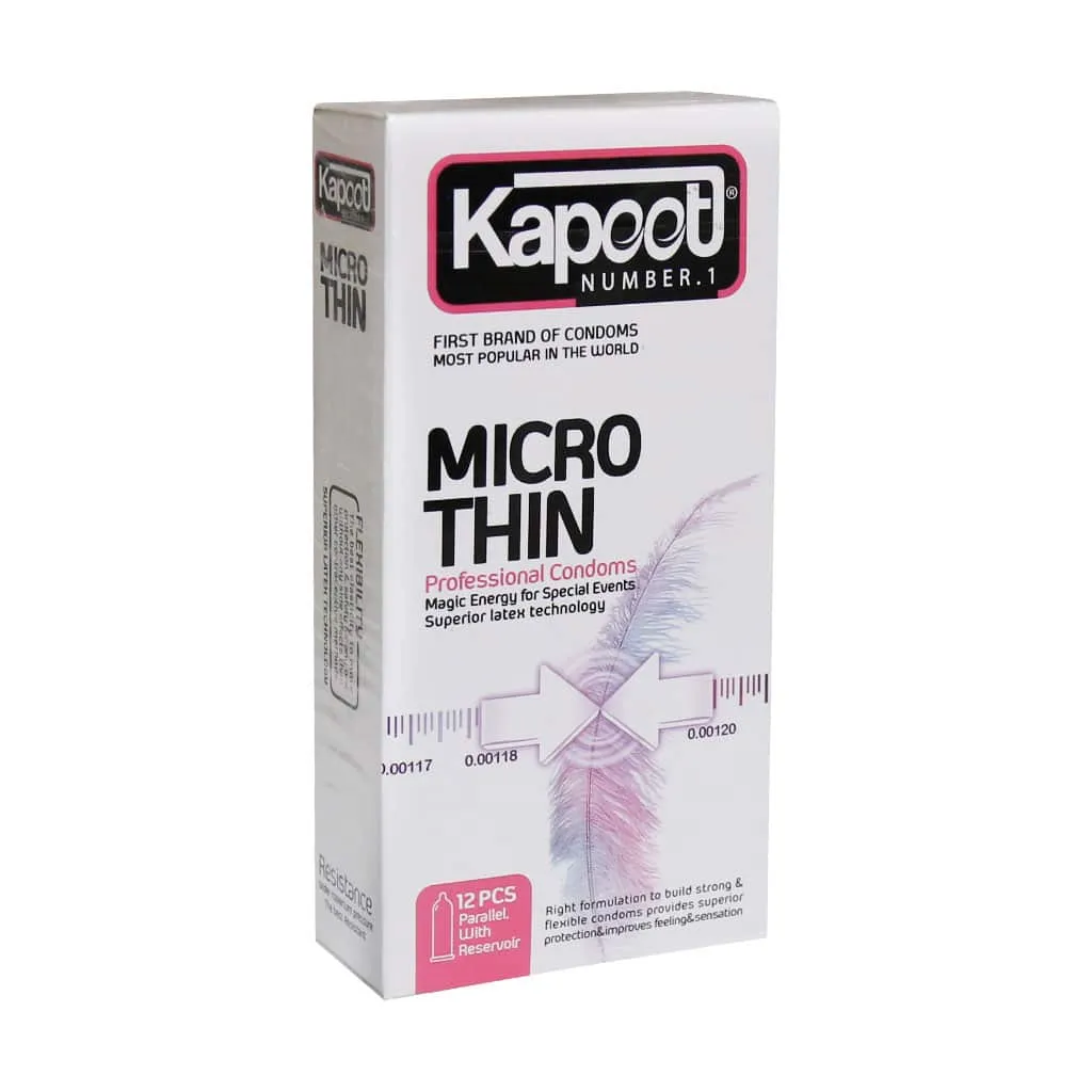 کاندوم کاپوت مدل MICRO THIN بسته 12 عددی