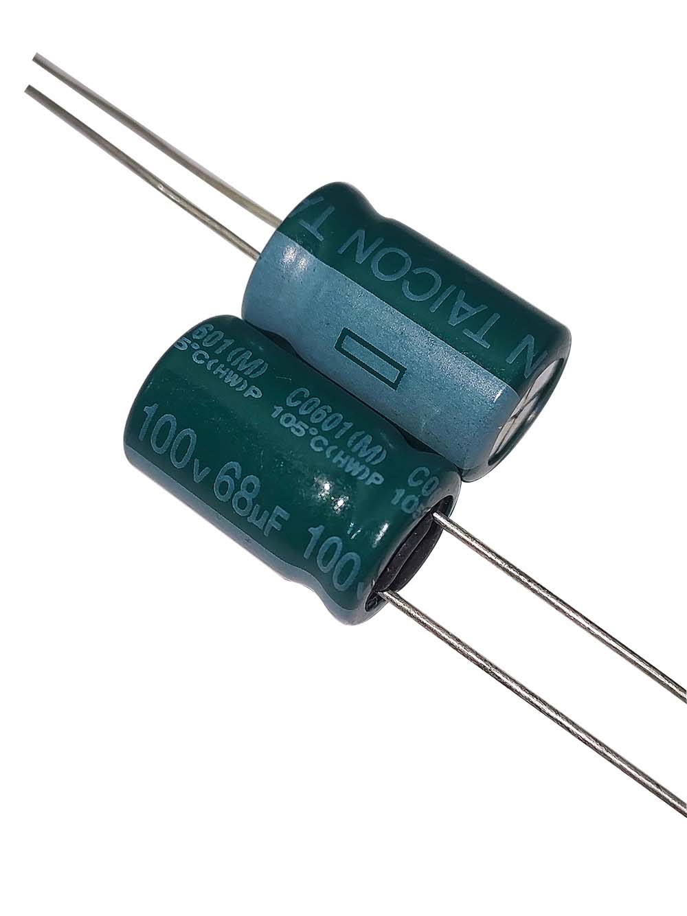 خازن الکترولیتی 100V / 68UF | TAICON (HW) 10mmx16.5mm
