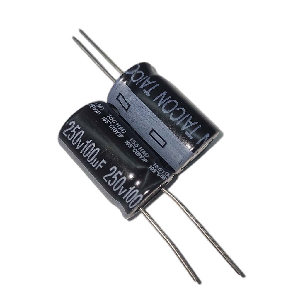 خازن الکترولیتی 250V / 100UF | TAICON P(BY) 16mmx26.5mm