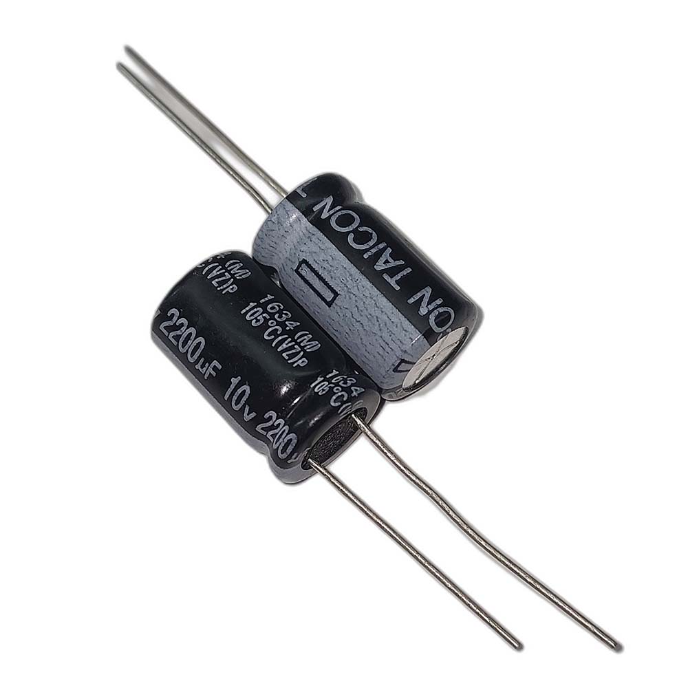 خازن الکترولیتی 10V / 2200UF | TAICON P(VZ) 10mmx16.5mm