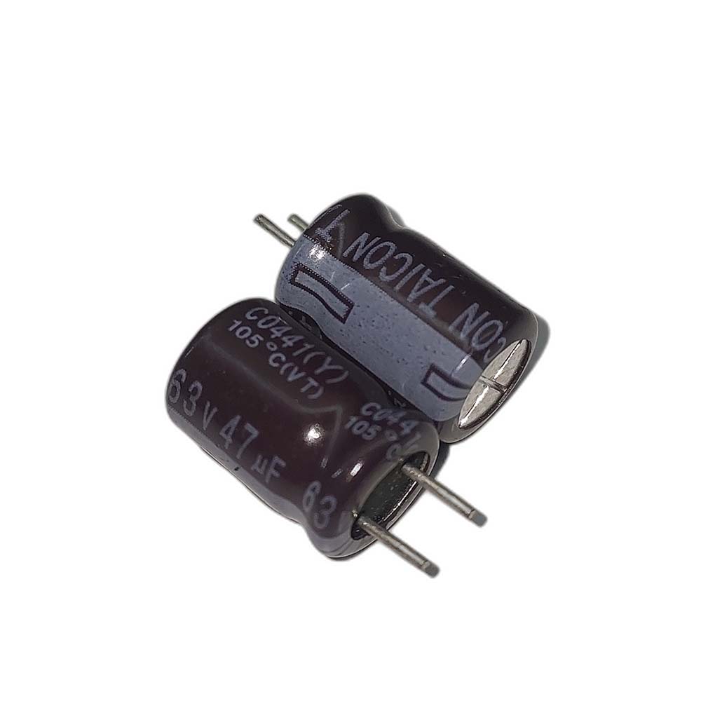 خازن الکترولیتی 63V / 47UF | TAICON P(VT) 8mmx12mm