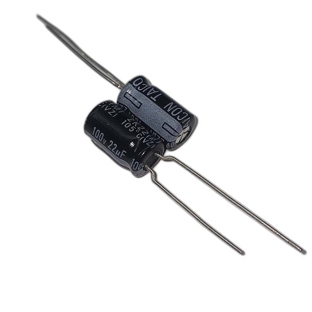 خازن الکترولیتی 100V / 22UF | TAICON P(VZ) 6.5mmx11mm