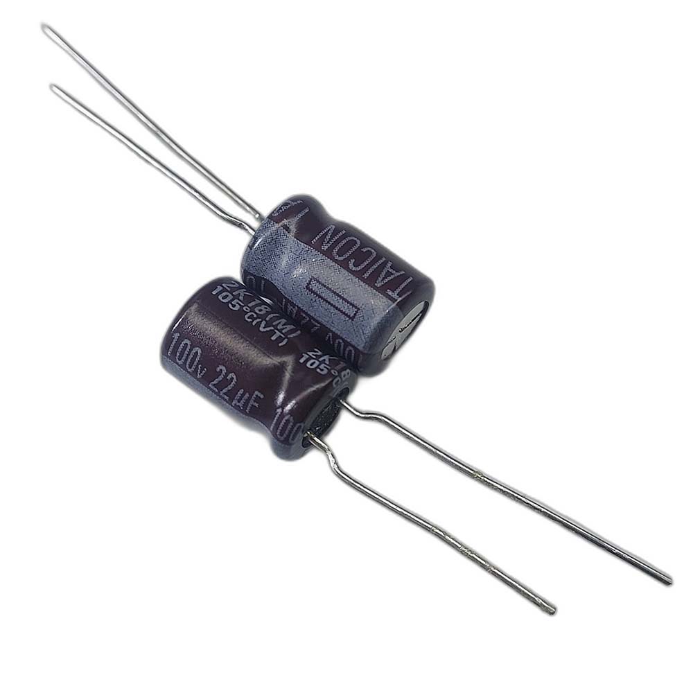 خازن الکترولیتی 100V / 22UF | TAICON P(VT) 8mmx12mm