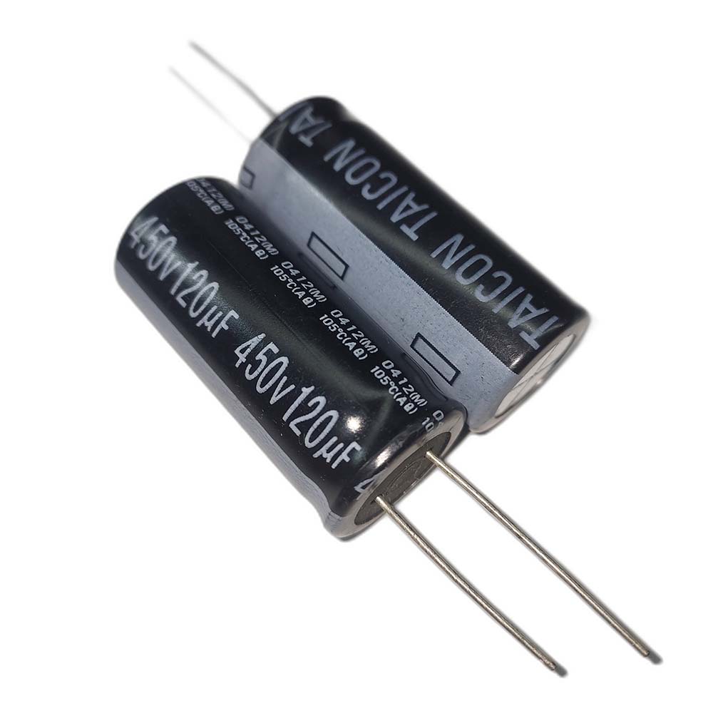 خازن الکترولیتی 450V / 120UF | TAICON P(AQ) 18mmx40mm
