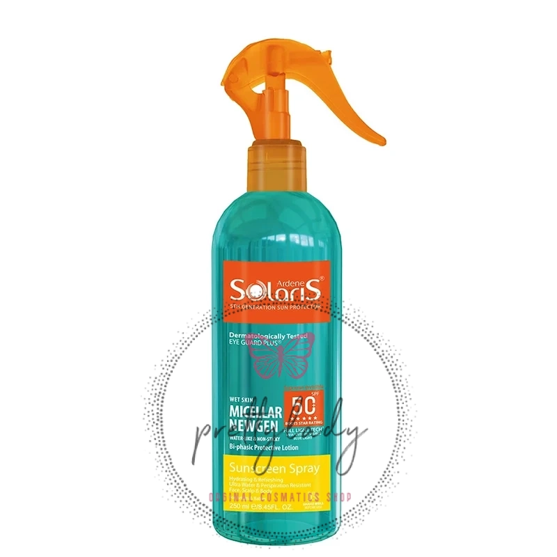 لوسیون ضد آفتاب دو فاز مدل Micellar Newgen آردن سولاریس