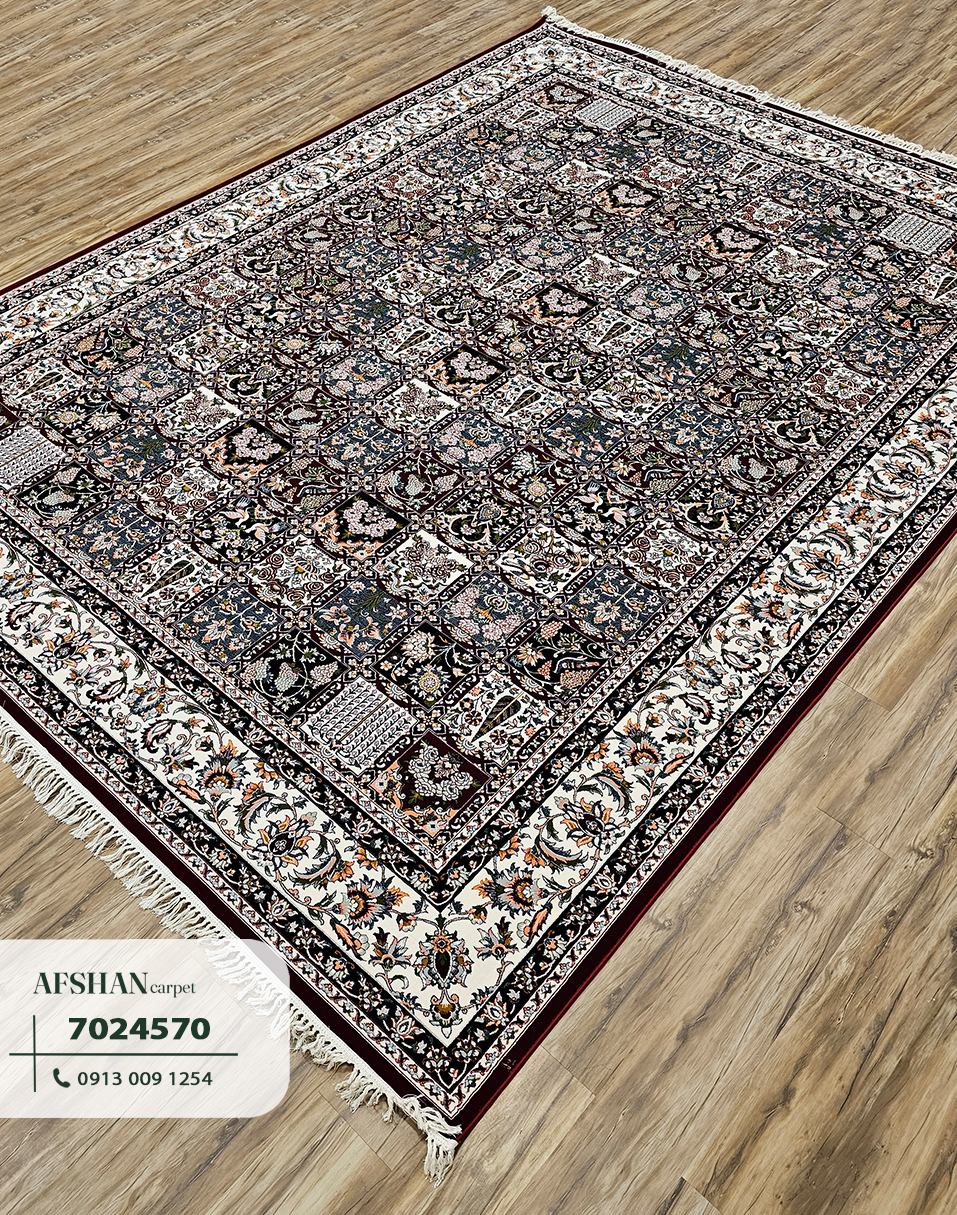 فرش ۷۰۰ شانه آکرلیک طرح گلستان کد 7024570 آرزو