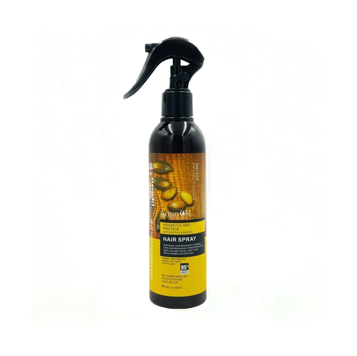 اسپری دوفاز مو لایتنس حاوی روغن آرگان طبیعی lightness argan oil conditioner spray
