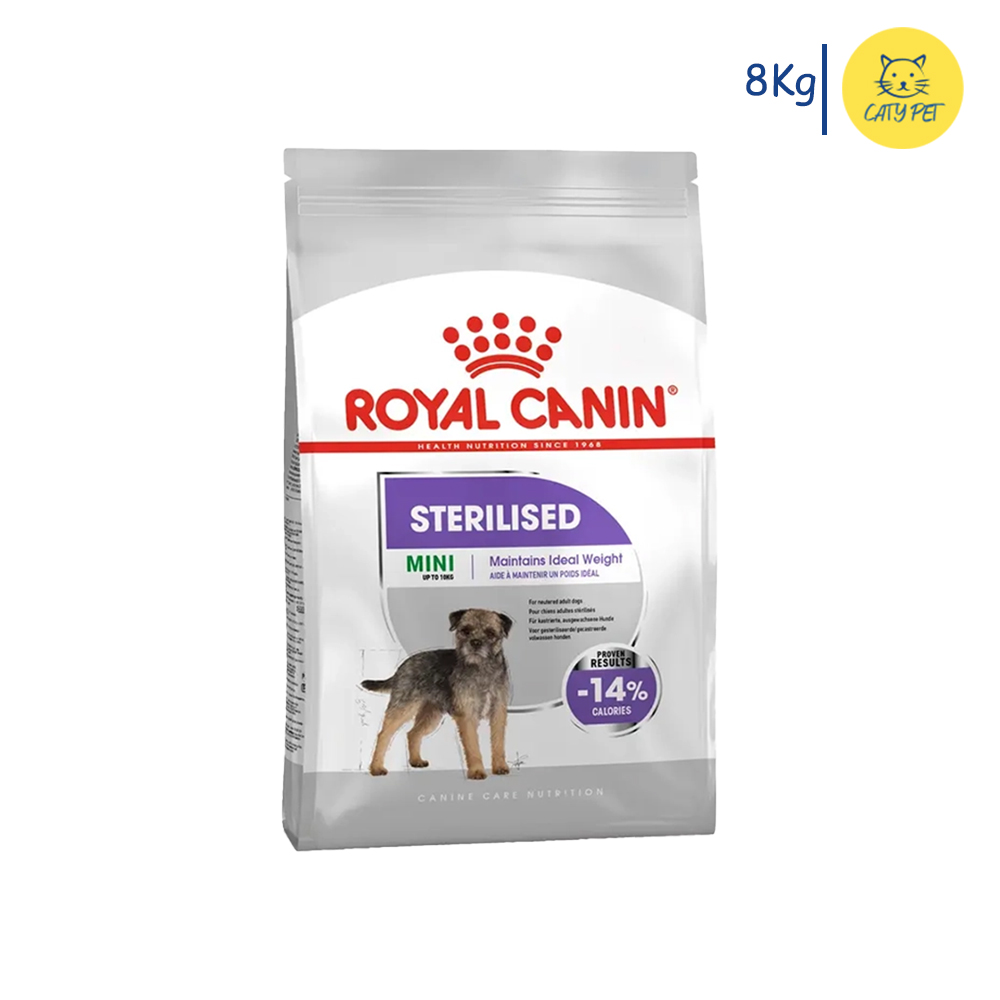 غذای خشک سگ رویال کنین عقیم شده استرالایزد Mini Sterilised وزن 8 کیلوگرم