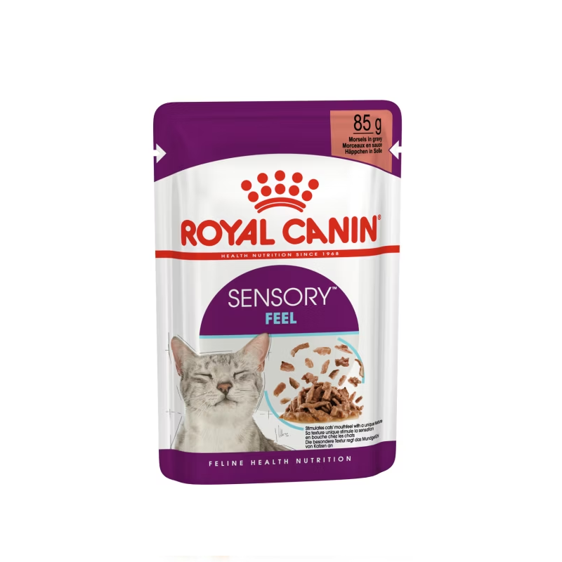 پوچ گربه رویال کنین مدل سنسوری فیل Sensory Feel وزن 85 گرم