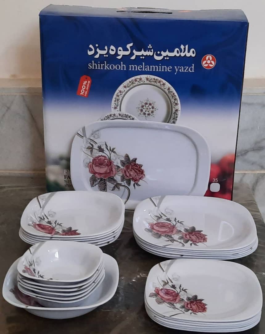 سرویس 6 نفره 26 پارچه چهارگوش طرح یلدا
