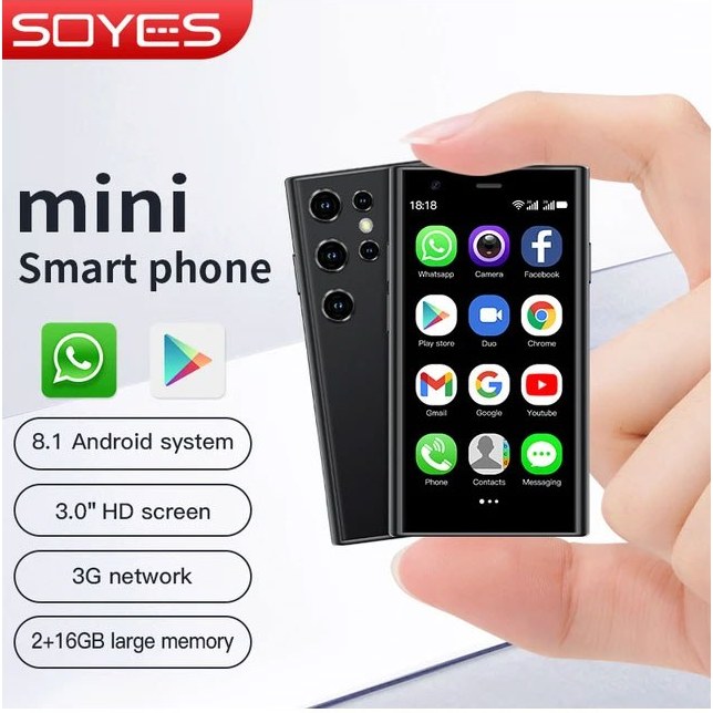 گوشی مینی کوچک| اندروید |  s25 pro mini  برند سویس  soyes galaxy S25 pro mini | 16/2 GB