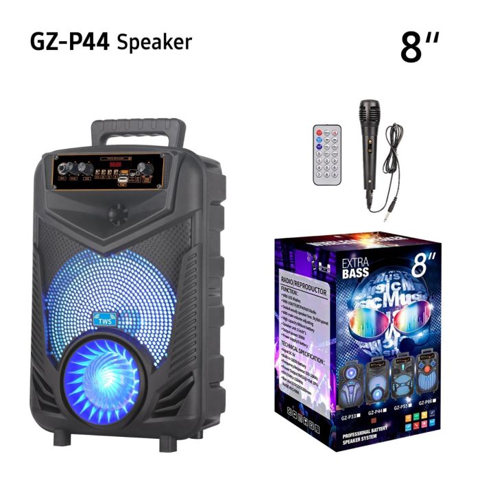 اسپیکر بلوتوثی قابل حمل NDR مدل P-44 سایز 8 اینچ