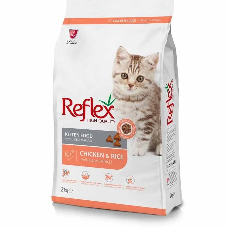 غذای خشک بچه گربه رفلکس مدل kitten وزن 2 کیلوگرم