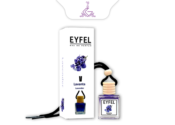 خوشبو کننده ماشینی آویز(شیشه ای) لوندر/اسطوخودوس LAVENDER برند ایفل EYFEL