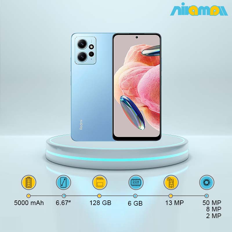 گوشی موبایل شیائومی مدل Redmi Note 12 دوسیم کارت ظرفیت 128 گیگابایت و رم 6 گیگابایت