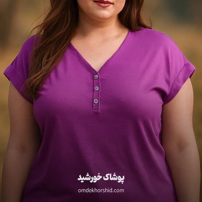 تیشرت فول قواره۳دکمه