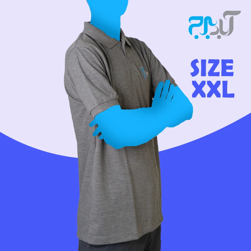 تیشرت یقه دار جودون با چاپ +k سایز دوایکس لارج (2XL)