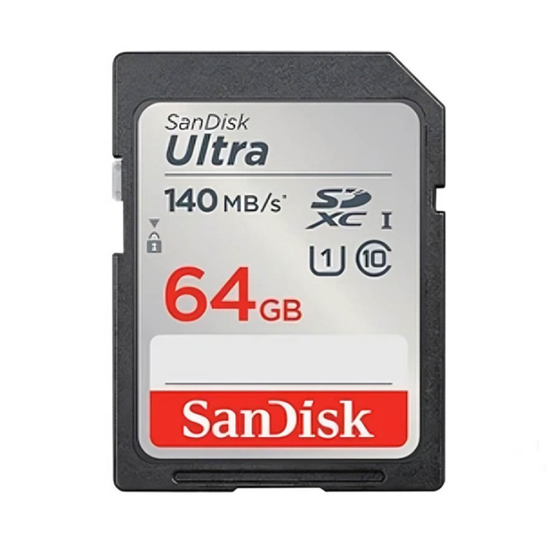 کارت حافظه SDXC سن دیسک مدل Ultra کلاس 10 استاندارد UHS-I U1 سرعت 140 مگابایت بر ثانیه حافظه 64 گیگابایت