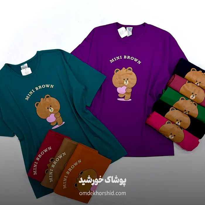 تیشرت پنبه فانتزی سایز۲x تدی