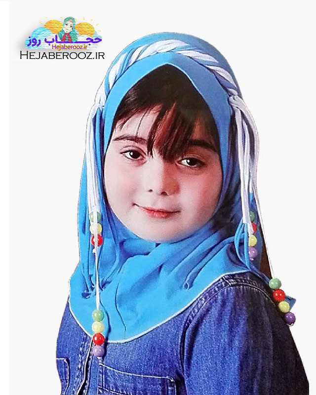 مقنعه دخترانه مدل تل بافت
