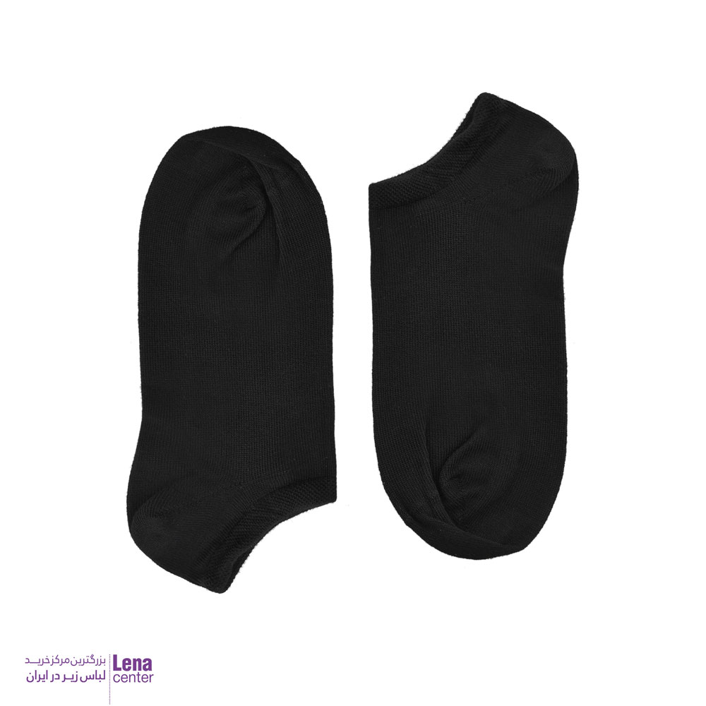 جوراب زنانه نخی مچی ساده  مشکی